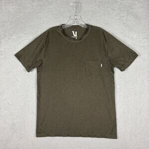 Vuori T Shirt Men’s Medium Dark Brown Tradewind Performance Tee Casual Comfort